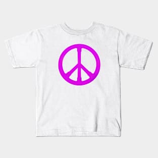 purple peace symbol Kids T-Shirt